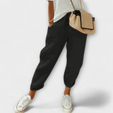 Calça de linho moderna e casual