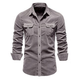 Camisa de Botão em Corduroy para Homens Divito