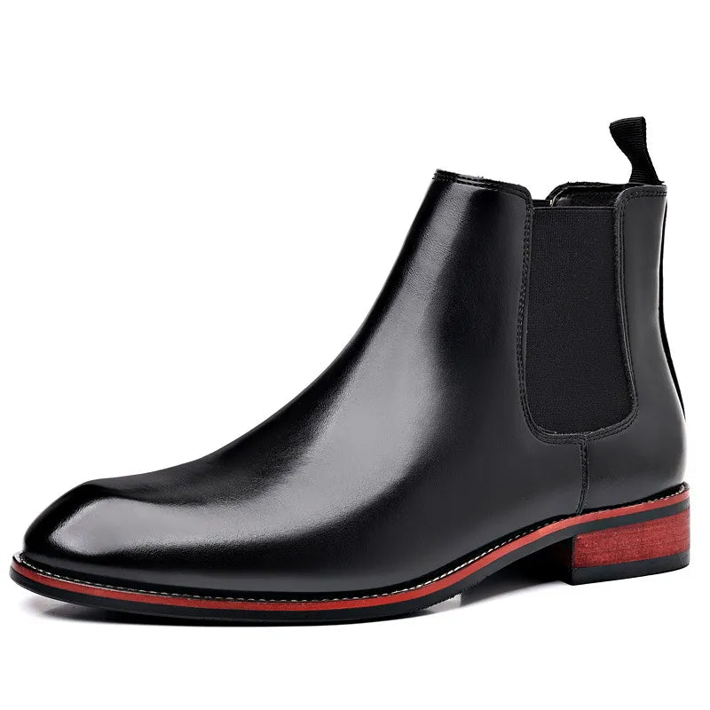 Botas Chelsea de Couro Genuíno Giovanni Lorenzo
