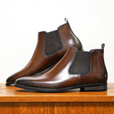 Botas Chelsea de Couro Genuine Leandro Bassano