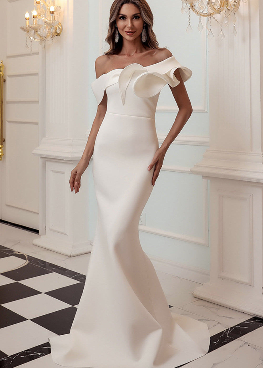 Vestido de Cerimónia  Sereia de Um Ombro
