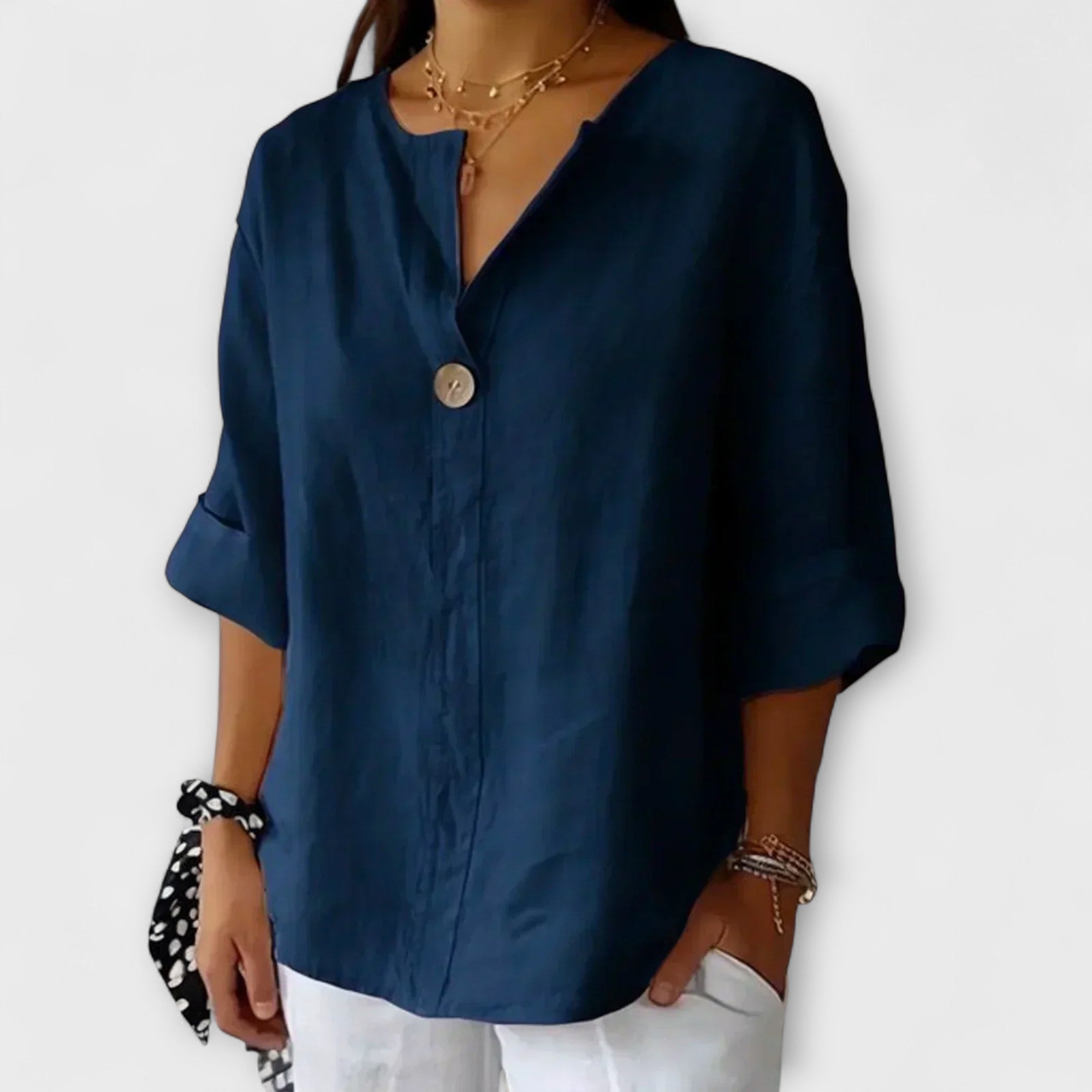 Nicole - Blusa Estilosa com Decote em V