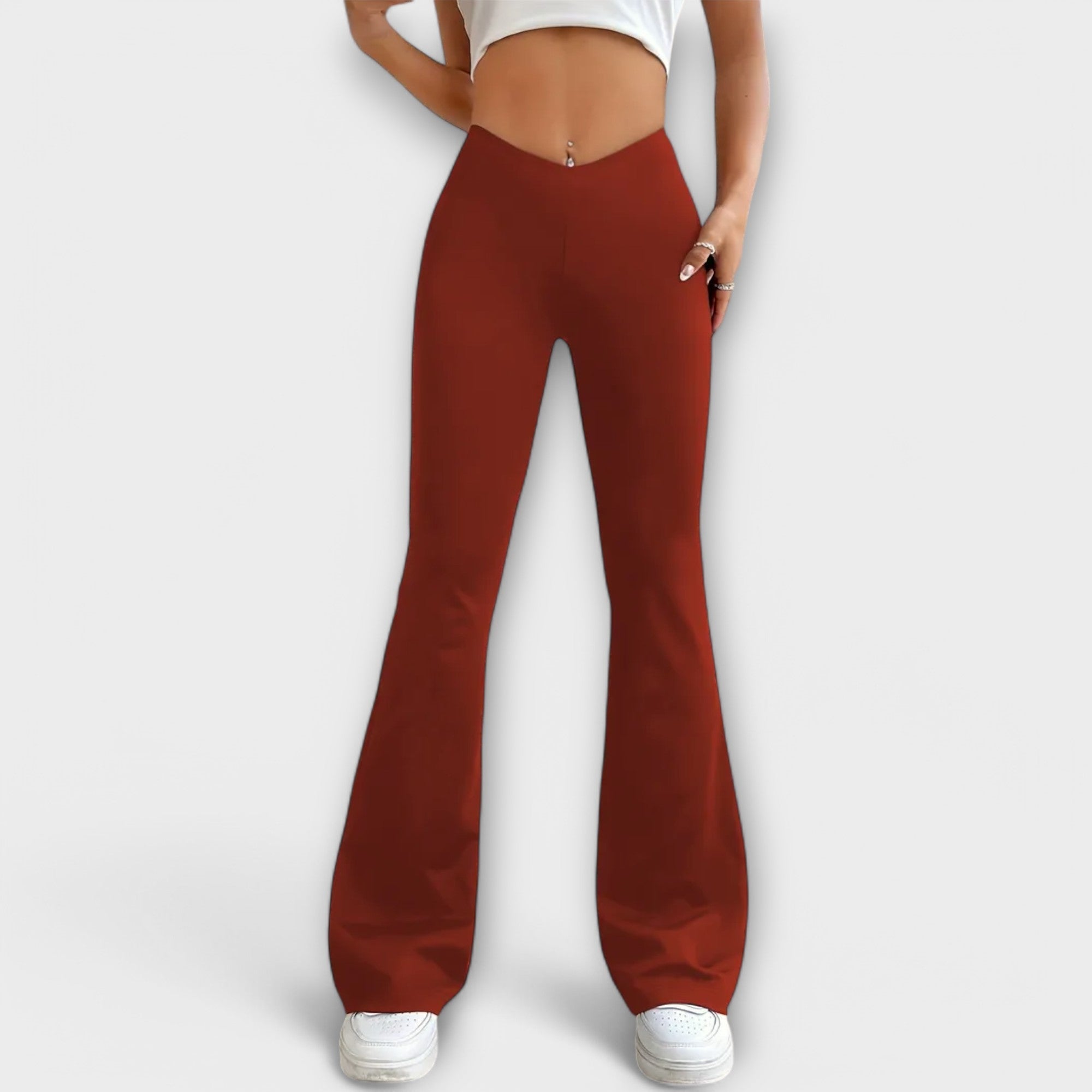 Calça larga com pernas largas