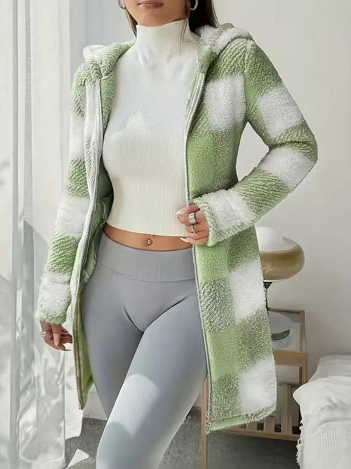 Casaco xadrez Melina suave e aconchegante