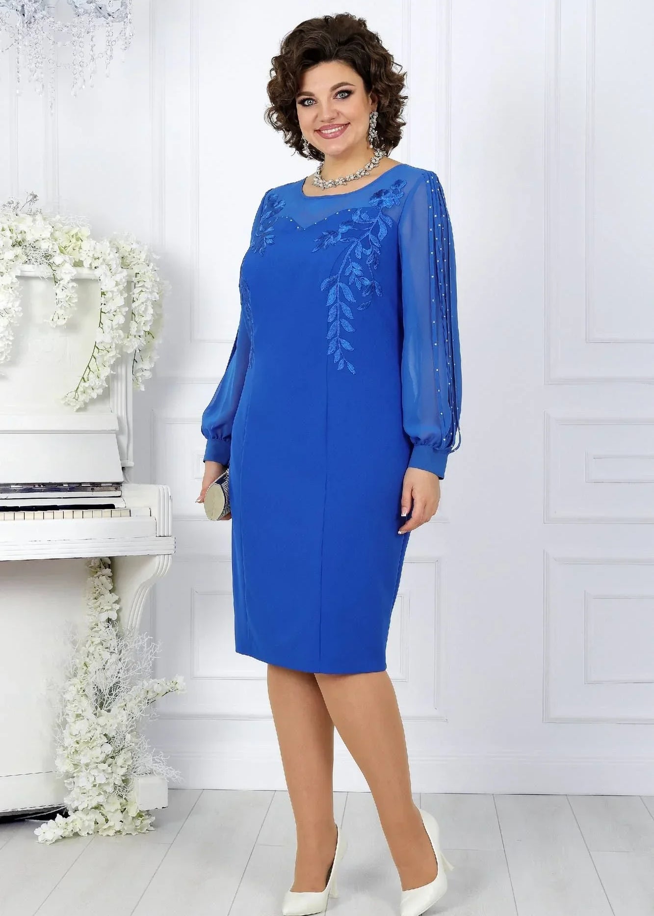Vestido Elena Elegância Floral – Sofisticação em Cada Detalhe