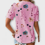 Blusa moderna com decote em V