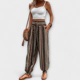 Calça com gráfico étnico