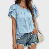 Blusa de mangas florais