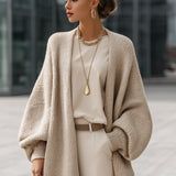 Alina - Cardigan de Malha Oversized Luxe