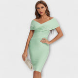 Vestido elegante com decote em V