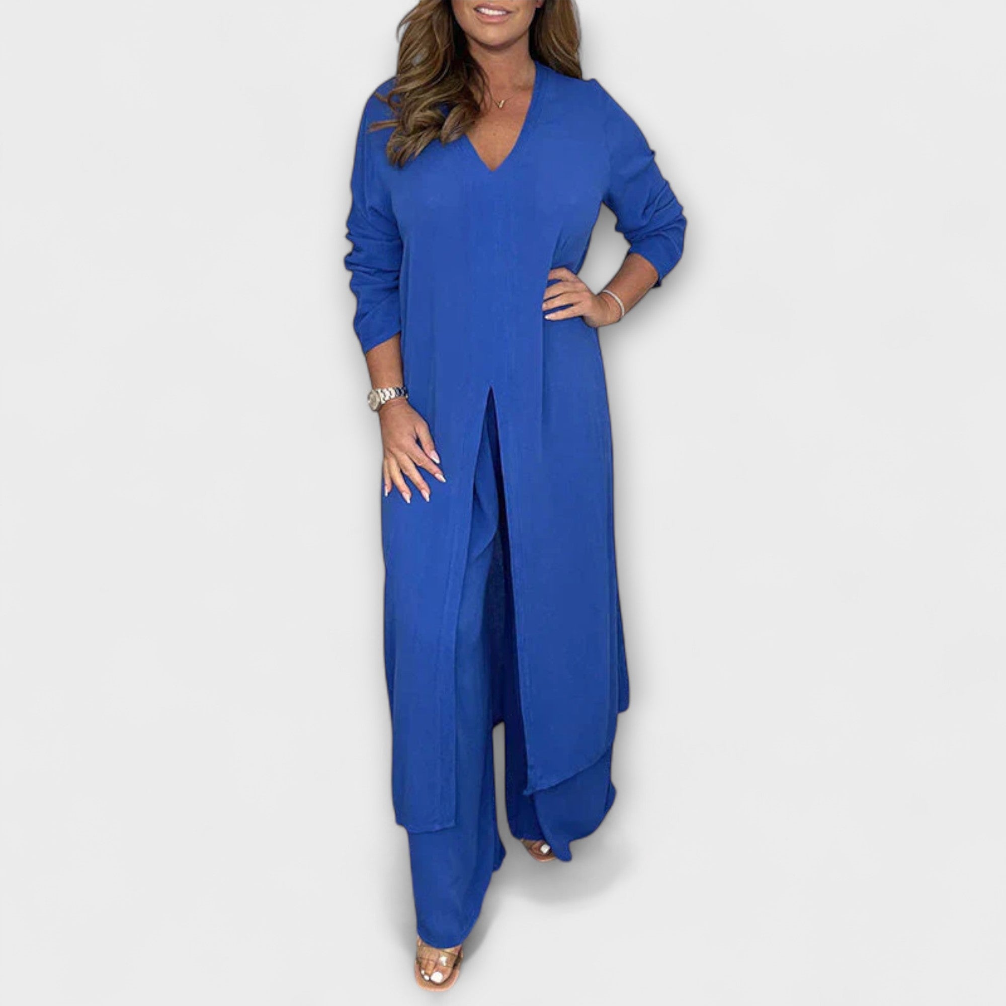 Conjunto feminino estiloso de 3 peças