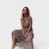 Vestido Boho Midi com Poás