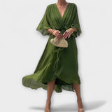 Amoura - Vestido de Chiffon com Decote em V
