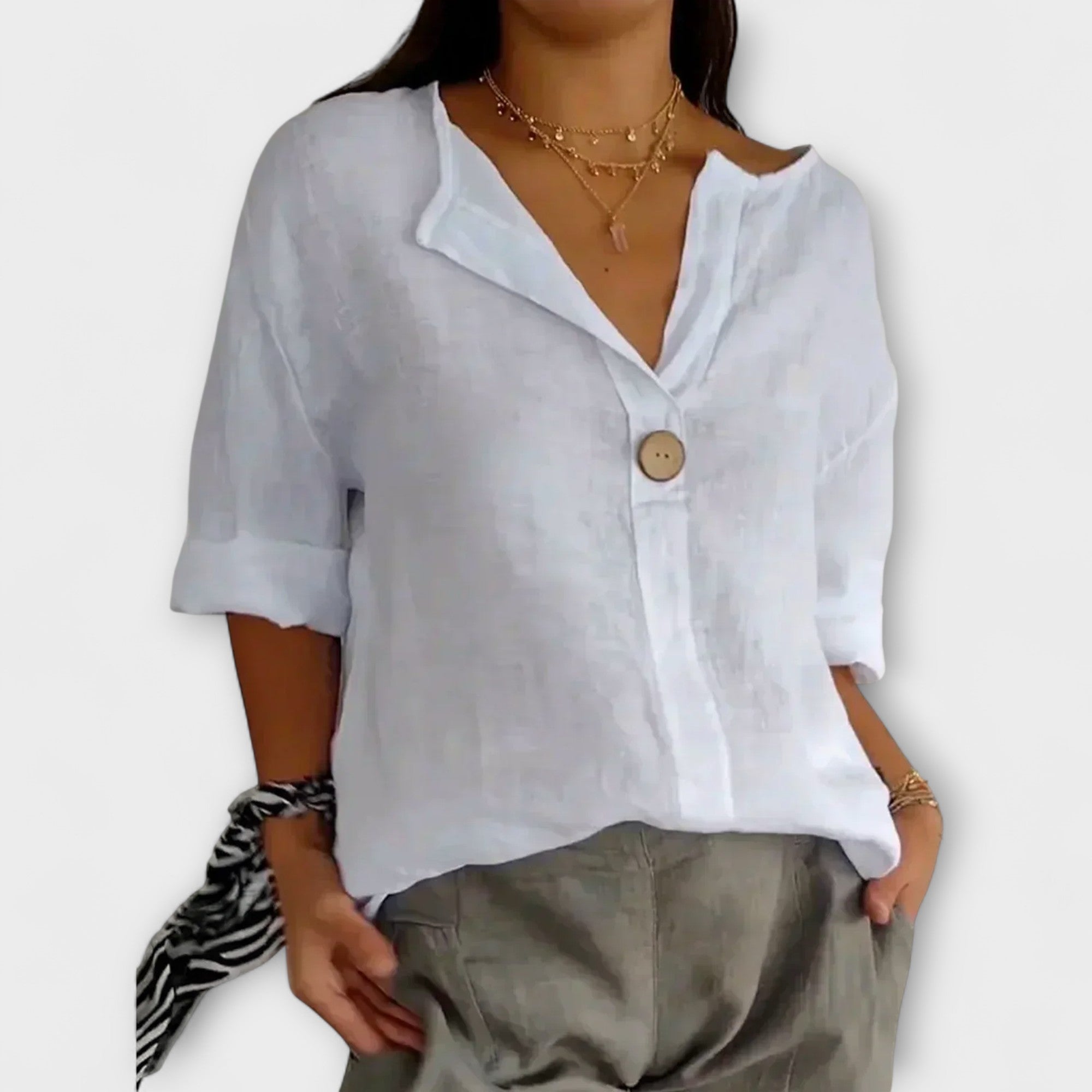 Nicole - Blusa Estilosa com Decote em V