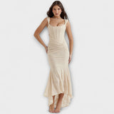 Renske - Vestido Longo com Corset Elegante e Refinado