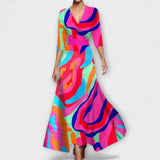 Alma - Vestido Feminino Elegante com Manga