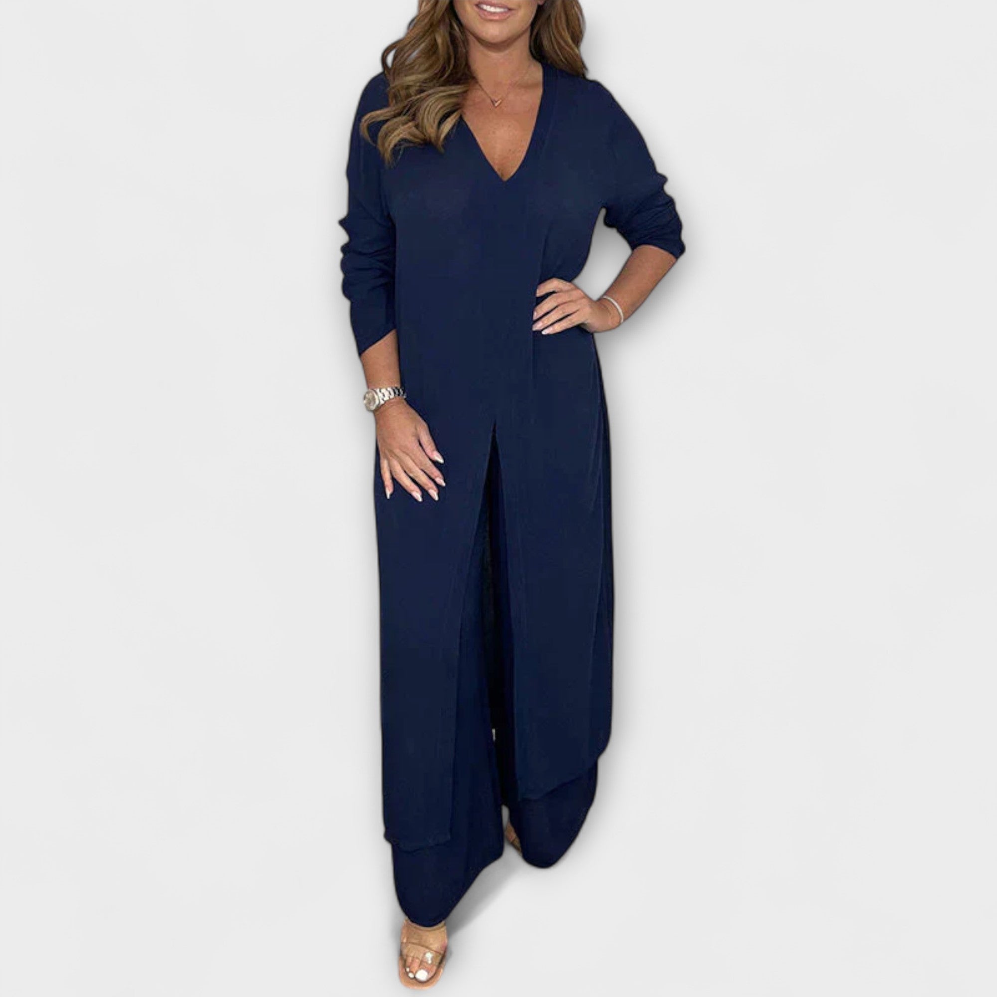 Conjunto feminino estiloso de 3 peças