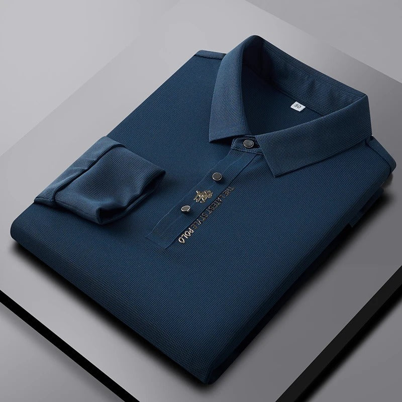 Polo de Seda Premium Barcciano de Manga Longa