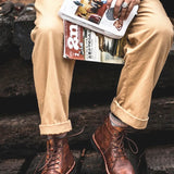 Botas de Couro Lace-up Clinton Adams