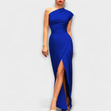 Vestido de noite assimétrico elegante