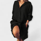 Blusa de linho casual para uso diário