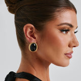 Brincos Eloise - Preto/Dourado