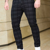 Calças Slim-Fit em Xadrez Flavio Santoro
