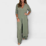 Conjunto feminino estiloso de 3 peças