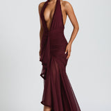 Vestido Maxi Janessa - Verniz Cereja