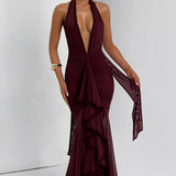Vestido Maxi Janessa - Verniz Cereja