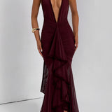 Vestido Maxi Janessa - Verniz Cereja