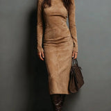 Meredith - Vestido midi chique e descontraído