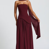 Vestido Maxi Maliyah - Verniz Cereja