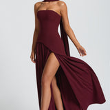 Vestido Maxi Maliyah - Verniz Cereja