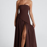 Vestido Maxi Maliyah - Marrom Ameixa