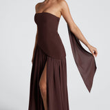 Vestido Maxi Maliyah - Marrom Ameixa