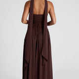 Vestido Maxi Maliyah - Marrom Ameixa