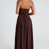 Vestido Maxi Maliyah - Marrom Ameixa