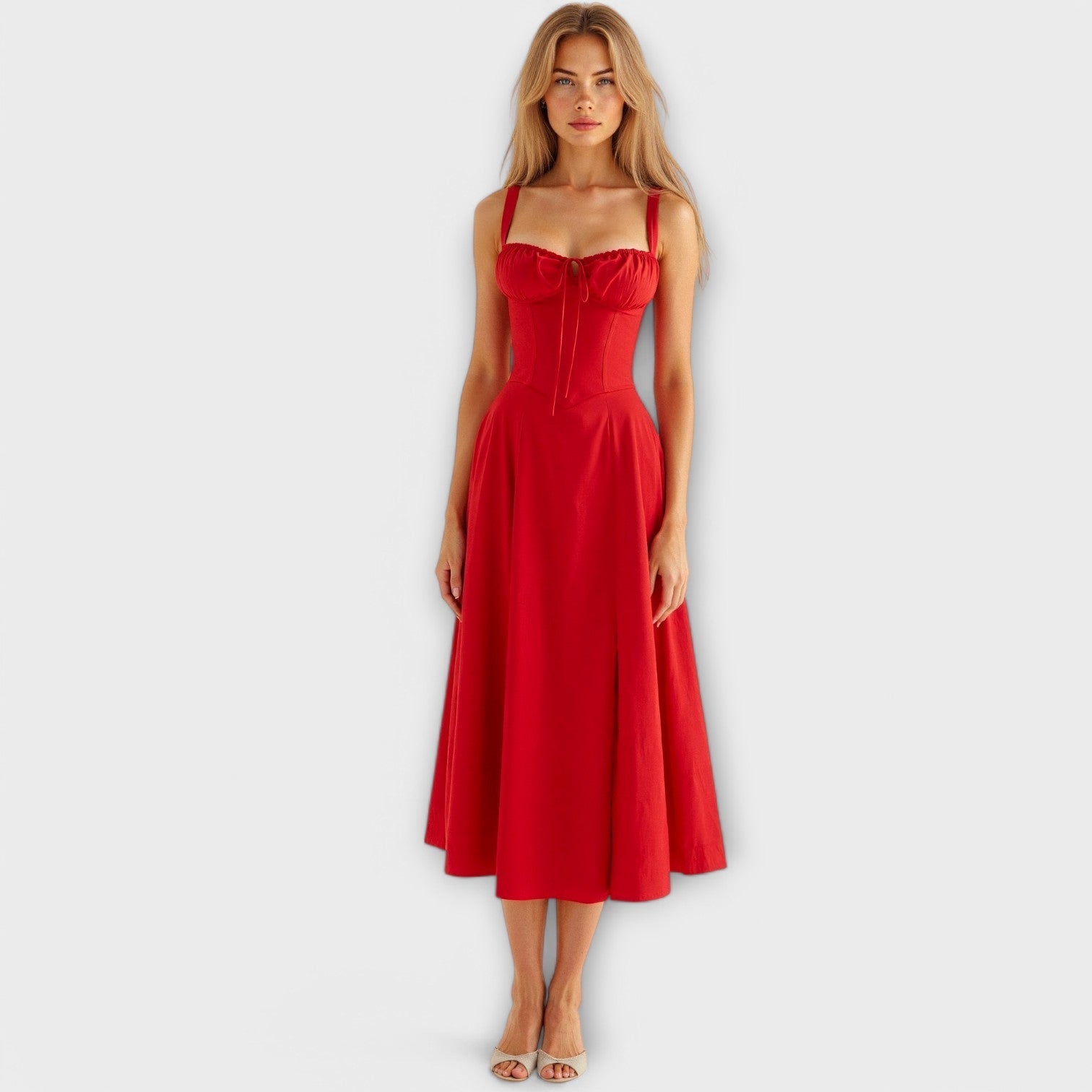 Kiana - Vestido Midi com Corpete