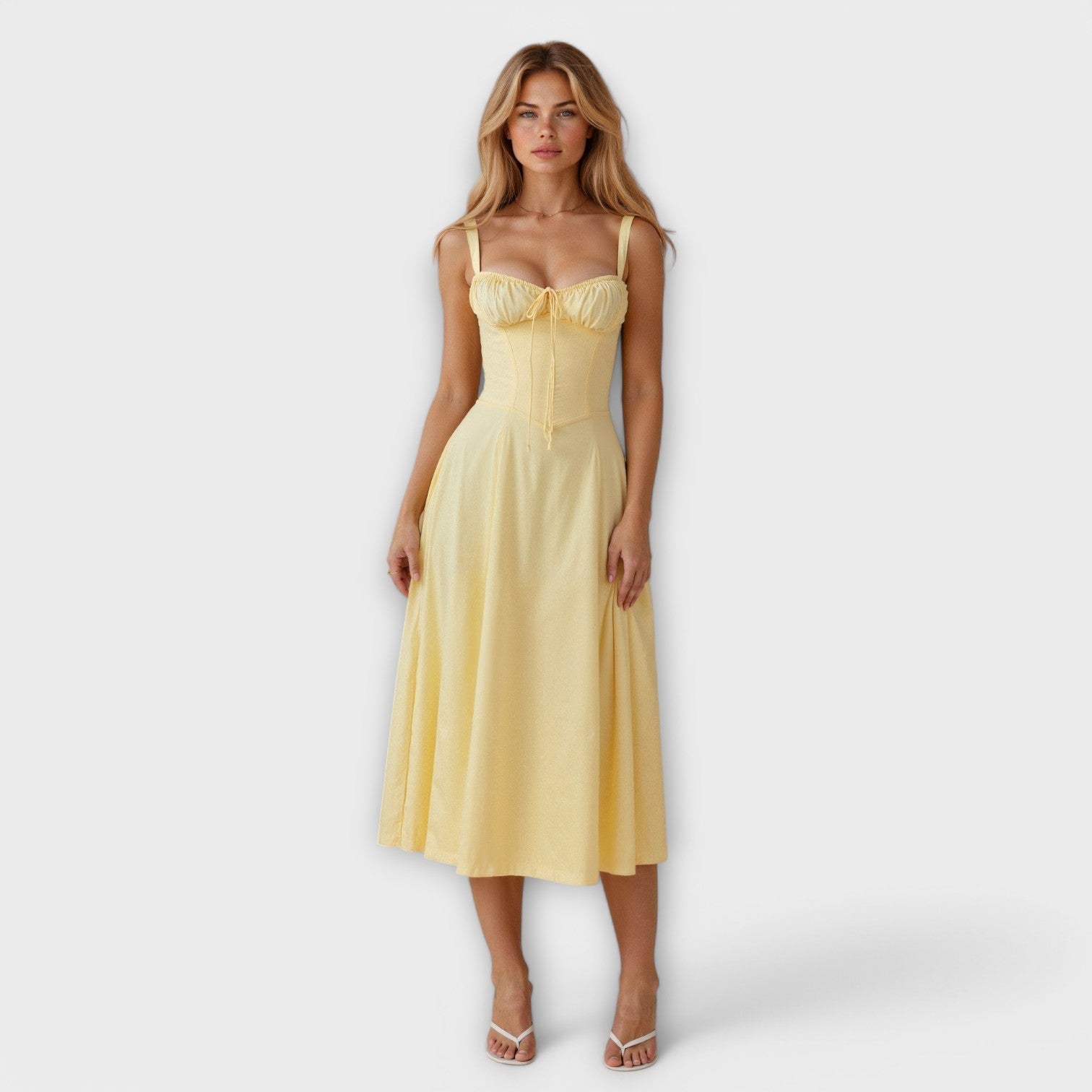 Kiana - Vestido Midi com Corpete