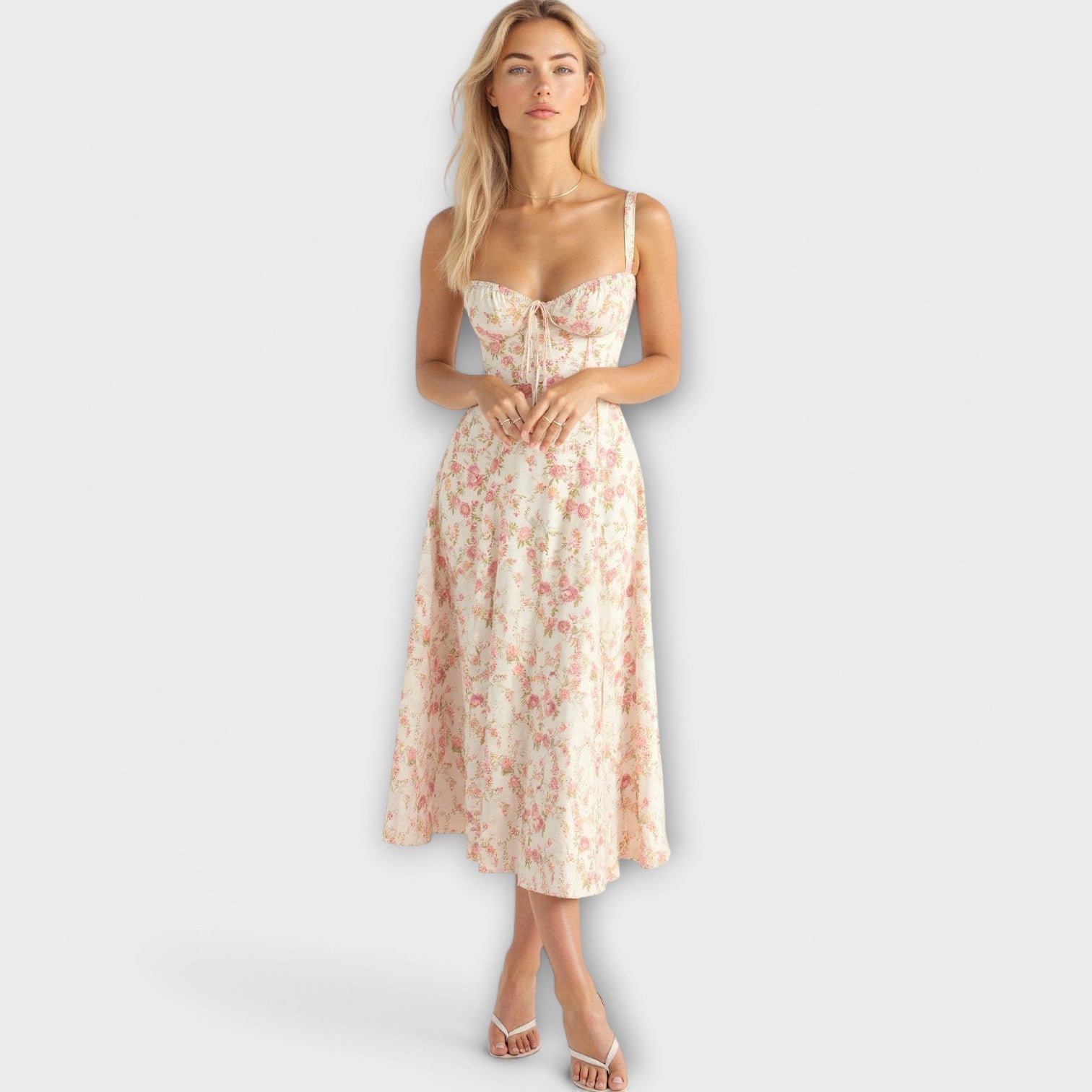 Kiana - Vestido Midi com Corpete