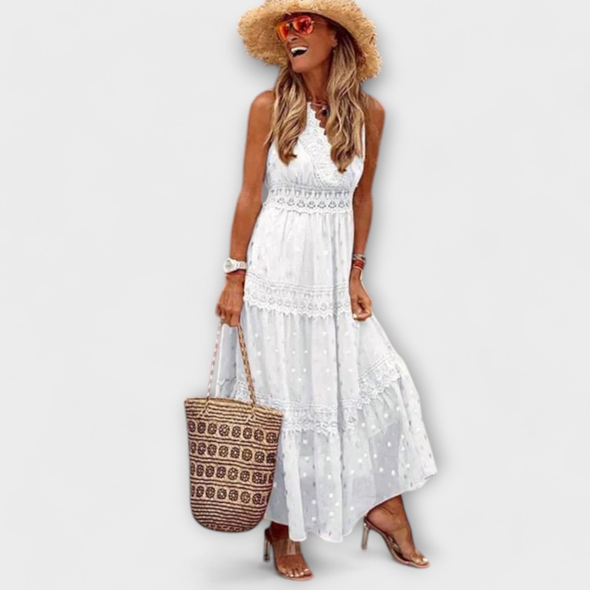 Maxikleed com Renda Boho