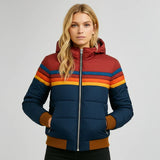 Roswitha - Parka retrô com capuz de pele sintética.