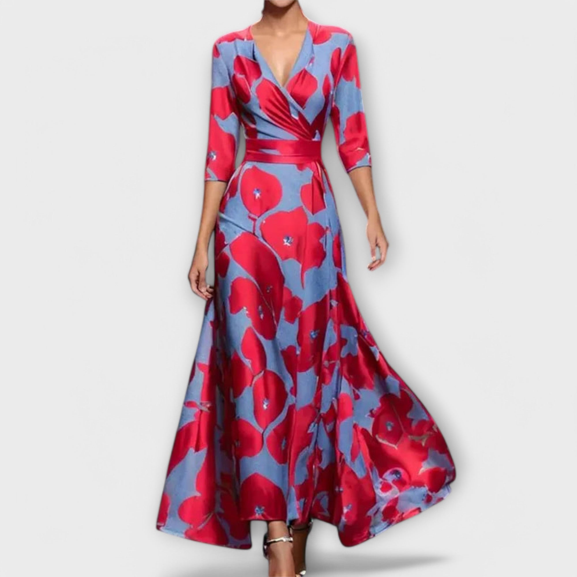 Vestido Elegante com Design de Mangas para Mulheres