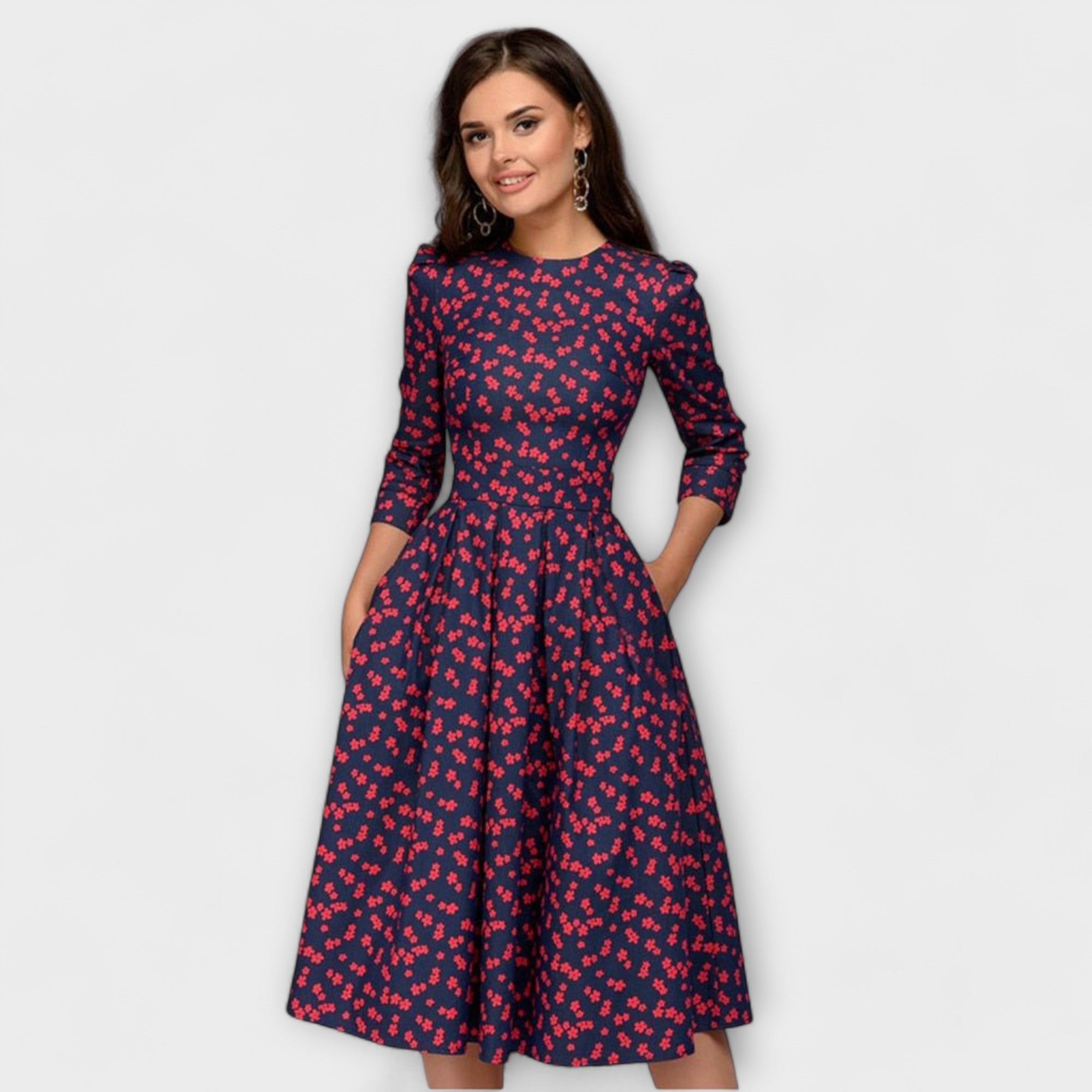 Vestido elegante na altura do joelho