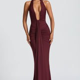 Vestido Maxi Rosetta - Verniz Cereja