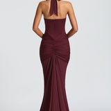 Vestido Maxi Rosetta - Verniz Cereja