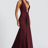Vestido Maxi Rosetta - Verniz Cereja