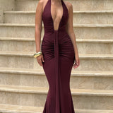 Vestido Maxi Rosetta - Verniz Cereja