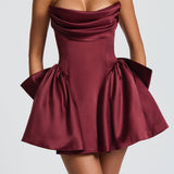 Vestido Mini Trinity - Verniz Cereja